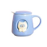 3D Cat Mug with Lid and Spoon