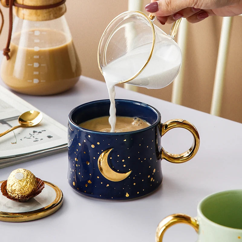 Ceramic Sun and Moon Coffee Mugs