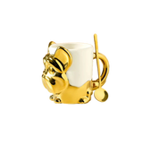 Gold or Silver Ceramic Dog Mug